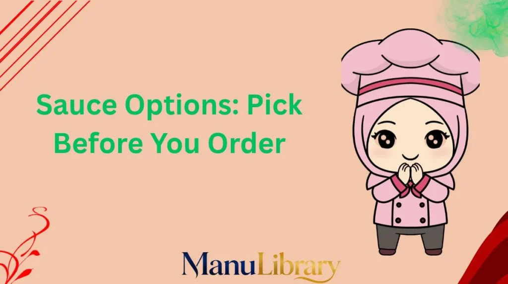 Sauce Options: Pick Before You Order