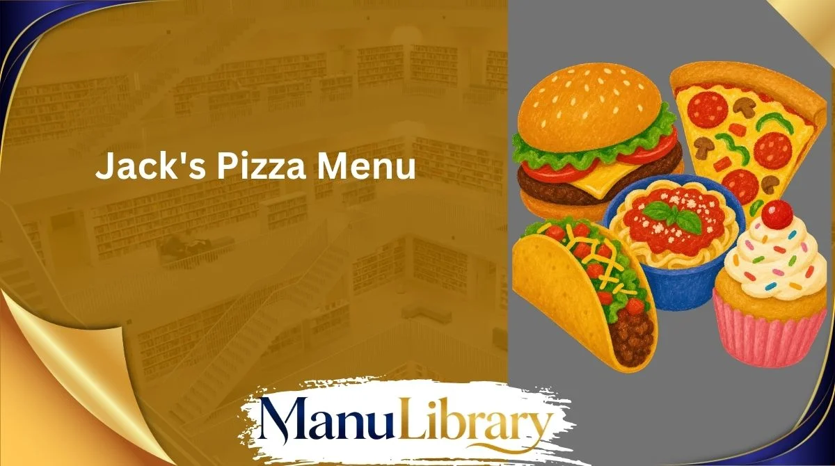 Jack's Pizza Menu