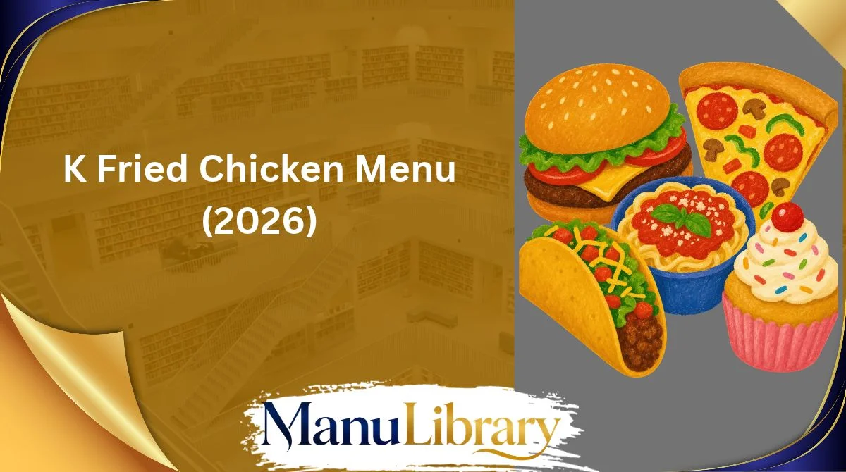 K Fried Chicken Menu (2026)