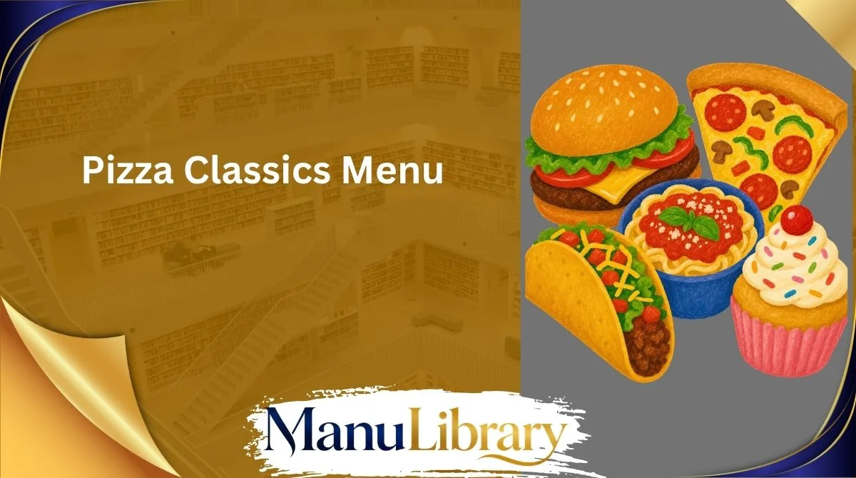 Pizza Classics Menu